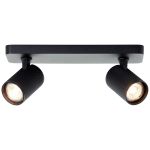 Brilliant Marty Luce da soffitto Aluminium Sabbioso Nero 10W 700lm - 830 Luce Calda -  | Incl. 2x GU10