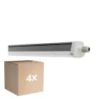 Confezione Multipack 4x Ledvance Stagna Reglette Stagna FLEX Cablaggio Entra/Esci PC 42W 6900lm - 865 Luce Del Giorno | 150cm -Sostitutiva 2x58W