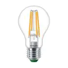 Philips Master Ultra Efficient LED E27 Pera Filamento Chiara 4W 840lm - 827 Bianco Molto Caldo | Dimmerabile - Sostitutiva 60W